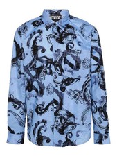 Camicia Uomo Blu/nero Versace