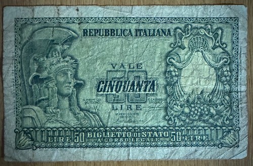 Lire carta originale - di,