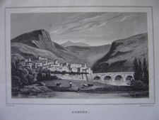 Gravure anduze vers 1840 - vers,