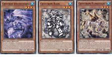 CARTA YU GI OH - 3 X  CRYSTRON AMETISTIVERNA / RION / FUMOTIGRE - COMUNI