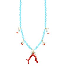 Collana con pasta turchese - con,