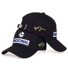 Cappello Ayrton Senna Nacional stile berretto regolabile nero spedizione gratuita in USA