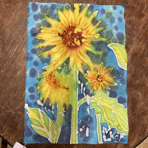 Tre girasoli quadro cera - quadro,