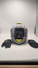 Airoh Helmet Casco Da Moto In Fibra Di Carbonio + Guanti Alpinestar