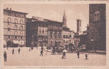 FIRENZE - Piazza della Signoria con Fontana di Nettuno e Statua di Cosimo I