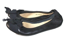 SOIR DE LUNE! SCARPE DONNA BALLERINE 39 NERE PELLE #101-2#