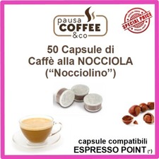 50 capsule cialde CAFFE' ALLA NOCCIOLA ("NOCCIOLINO") compatibile ESPRESSO POINT