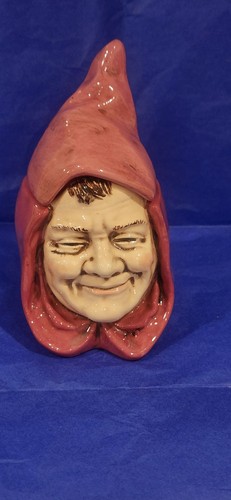 Majolica monk tobacco jar - majolica, 7"