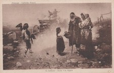 CARTOLINA  ARTE PITTURA G. INDUNO SULLA VIA APPIA STORIA CULTURA NON VIAGGIATA