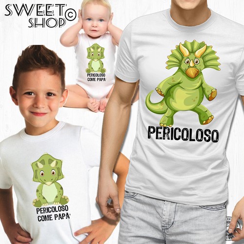Shirt maglietta dinosauro - t-shirt,