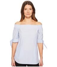 Manila Grace tunica donna blu chiaro spalle scoperte taglia 48 L54212