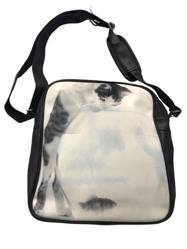 Borsa ecopelle gatto con pesce - con,