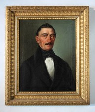 Biedermeier Ritratto di uomo elegante 19. Secolo