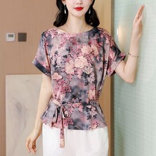 Blusa Estiva Floreale Rosa Con