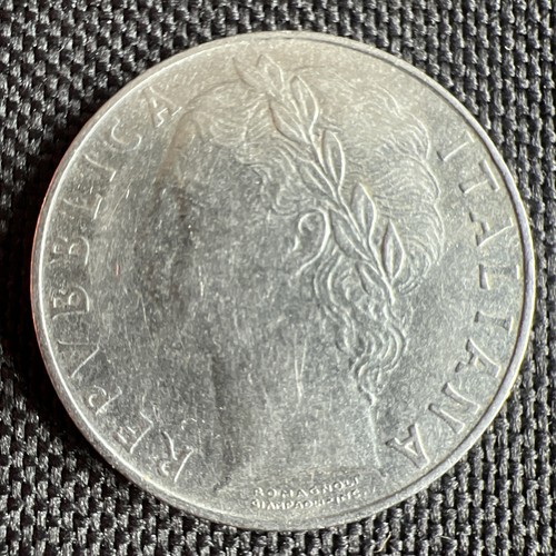 Italy 100 lire 1956 profile - italy,