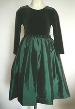 NUOVO Elegante vestito verde CERIMONIA FESTA ampia gonna  BAMBINA 5-6T