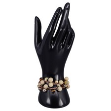 bracciale pietre perle legno vetro bigiotteria boho handmade regalo donna amica