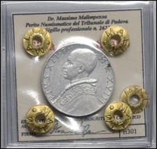 Pio XII 10 Lire 1956 qSPL Papa