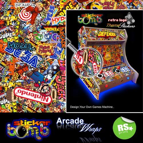 Stickerbomb arcade machine - arcade,