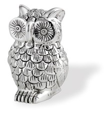 BOMBONIERA GUFO o CIVETTA CM.5H RIVESTIMENTO in GALVANICA ARGENTO 925% PURO 9251