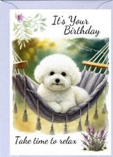 Biglietto Compleanno Bichon