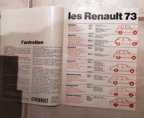 Catalogue renault 1973 r5 - 1973, r4