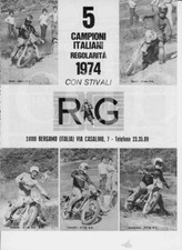 advertising Pubblicità brochure--STIVALI  RG- GIEFFE-1974-MOTOCROSS-.REGOLARITA
