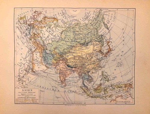 Carta geografica antica asia - carta,