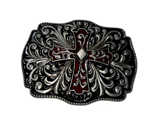 Fibbia cintura croce argento
