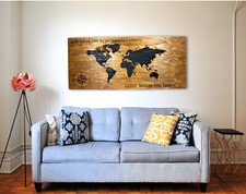 Quadro Planisfero Inciso Su