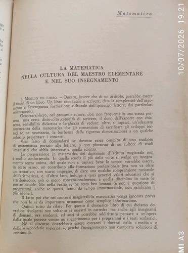 Matematica nella cultura del