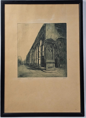 Incisione antica milano - antica,