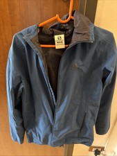 Salomon Giacca Cappuccio Blu Antivento Usato Giubbotto Taglia S Trekking