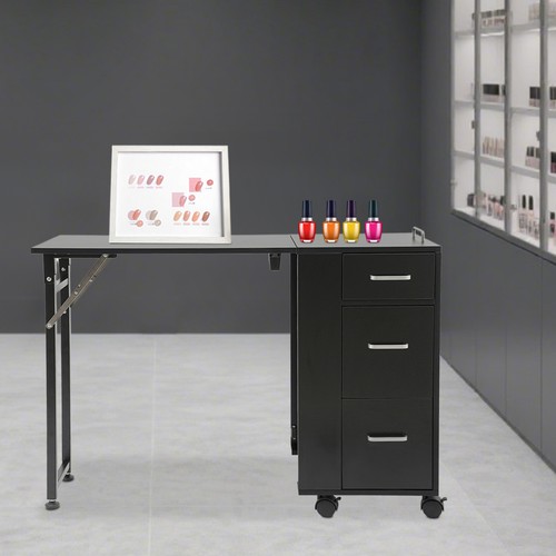 Rolling nail desk folding - rolling,