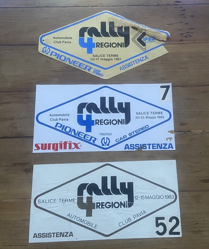 Adesivi targa rally 4 - targa,