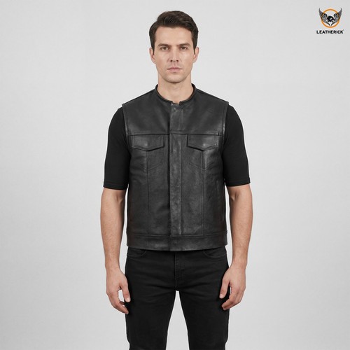 Gilet leatherick uomo soa - gilet,