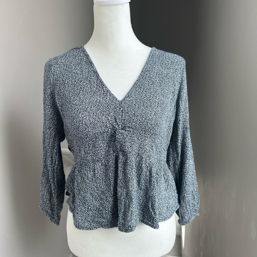 Hollister babydoll top blue - hollister,