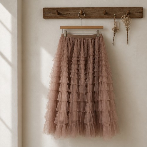 Maxi gonna tulle strati - in, a