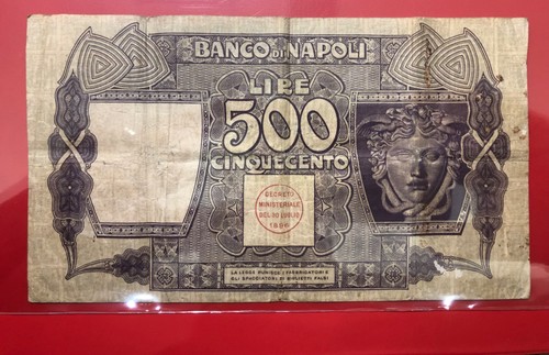 Banco napoli 500 lire - di, 1914