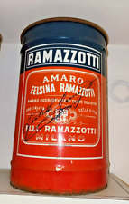 bidone in latta vintage amaro ramazzotti pubblicitario stupendo