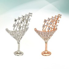 2 Pcs Spilla in Cristallo