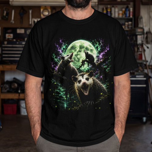 Shirt opossum moon maglietta - opossum,