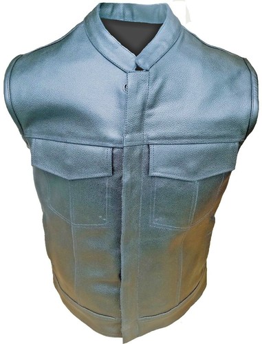 Gilet pelle motociclista - pelle, da