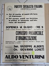MANIFESTO POLITICA PSI ALDO VENTURINI LORETI ALBERTI VITERBO