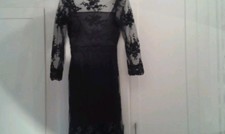 Vestito da donna lungo abito pizzo vestitino damigella cerimonia ballo da sera