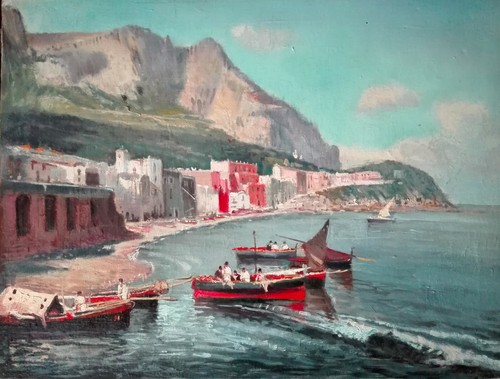 Dipinto olio su - su, tela