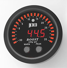 Digital Boost Gauge PSI 52mm LED 12V KIT PREMIUM con sensore - picco e avviso