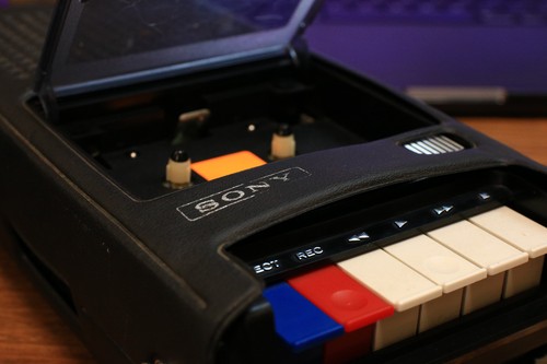 Vtg sony cassette corder - sony, tc-66