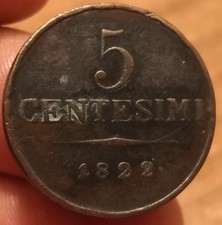 Moneta 5 Centesimi 1822