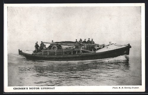 Cartolina cromer motoscafo - cromer,,